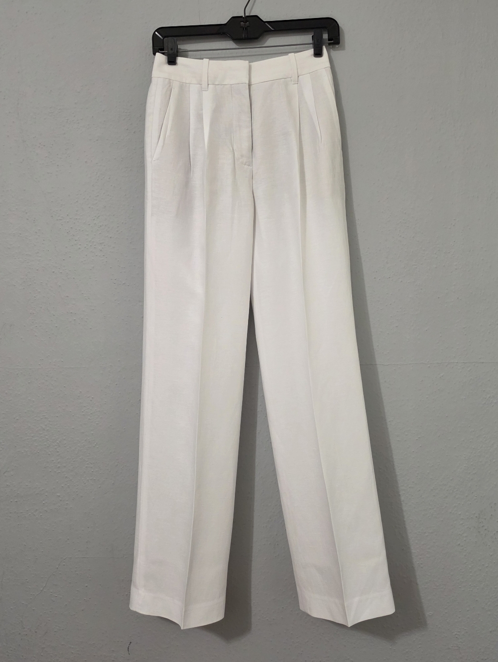 Aritzia White High-Waist Tailored Trousers